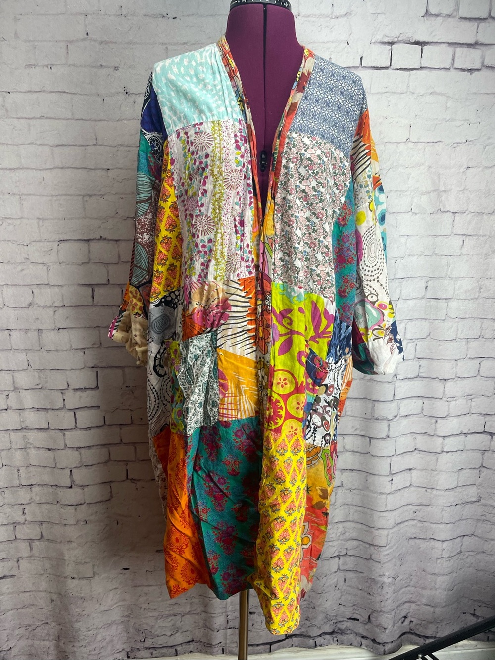 Kantha robe approximately a size large patchwork style